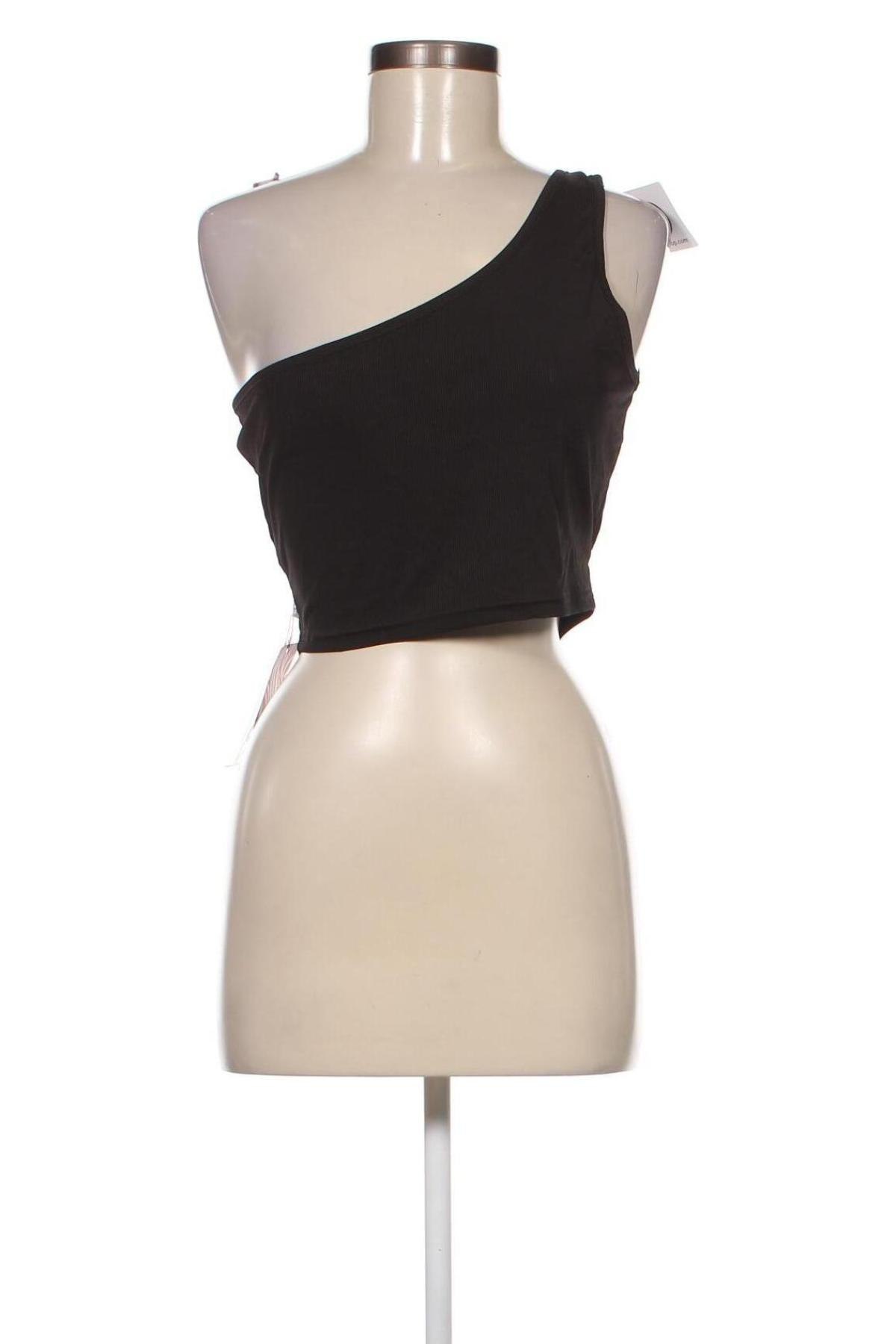 Γυναικείο αμάνικο μπλουζάκι Romwe, Μέγεθος L, Χρώμα Μαύρο, Τιμή 13,92 €