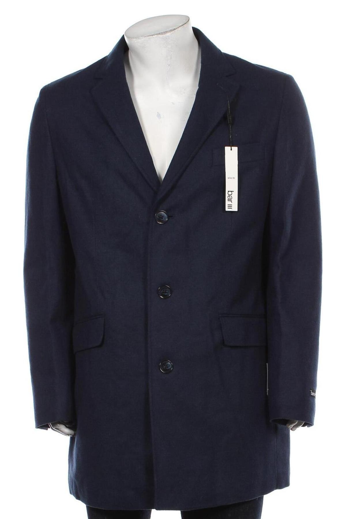 Ανδρικά παλτό Bar III, Μέγεθος M, Χρώμα Μπλέ, Τιμή 334,54 €