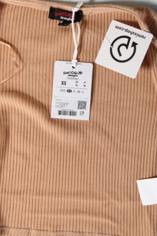 Γυναικεία μπλούζα Jennyfer, Μέγεθος XS, Χρώμα  Μπέζ, Τιμή 4,95 €