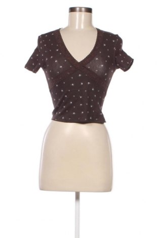 Дамска блуза Jennyfer, Размер XS, Цвят Кафяв, Цена 8,68 лв.
