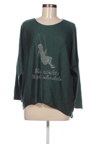 Дамска блуза Made In Italy, Размер L, Цвят Зелен, Цена 7,22 лв.