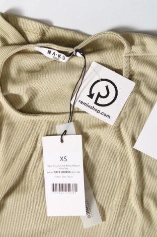 Дамска блуза NA-KD, Размер XS, Цвят Зелен, Цена 72,00 лв.