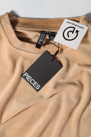 Γυναικεία μπλούζα Pieces, Μέγεθος XS, Χρώμα  Μπέζ, Τιμή 7,22 €