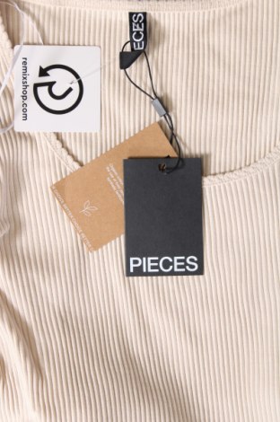Γυναικεία μπλούζα Pieces, Μέγεθος XL, Χρώμα Εκρού, Τιμή 7,01 €