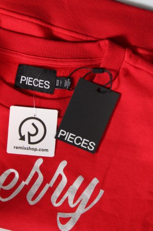 Γυναικεία μπλούζα Pieces, Μέγεθος L, Χρώμα Κόκκινο, Τιμή 4,74 €