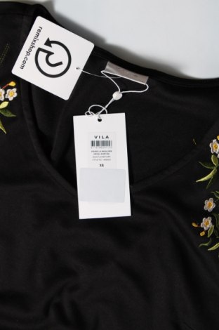 Γυναικεία μπλούζα VILA, Μέγεθος XS, Χρώμα Μαύρο, Τιμή 5,36 €