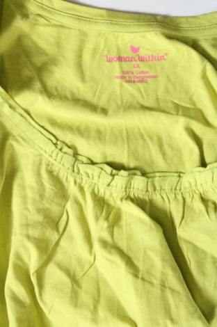 Γυναικεία μπλούζα Woman Within, Μέγεθος XL, Χρώμα Πράσινο, Τιμή 6,35 €