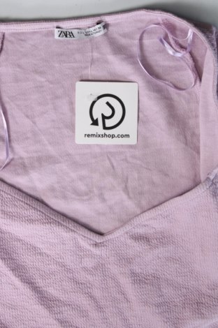 Дамска блуза Zara, Размер L, Цвят Лилав, Цена 6,75 лв.
