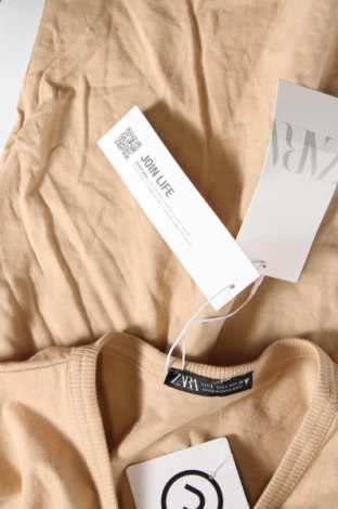 Damen Shirt Zara, Größe L, Farbe Beige, Preis 20,62 €
