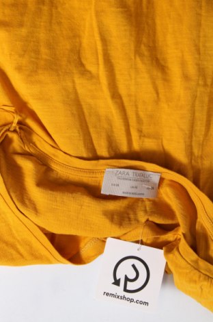 Дамска блуза Zara Trafaluc, Размер M, Цвят Жълт, Цена 41,29 лв.