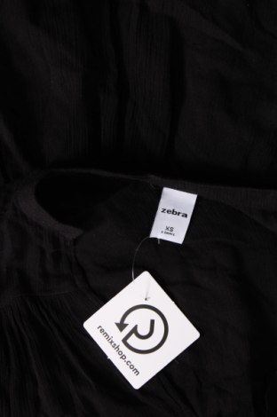 Γυναικεία μπλούζα Zebra, Μέγεθος XS, Χρώμα Μαύρο, Τιμή 2,35 €