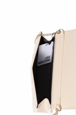 Дамска чанта Love Moschino, Цвят Бежов, Цена 198,88 лв.