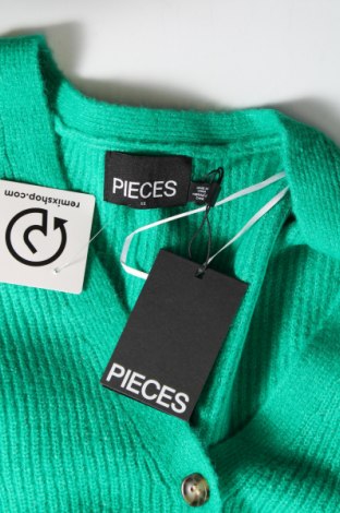 Γυναικεία ζακέτα Pieces, Μέγεθος XS, Χρώμα Πράσινο, Τιμή 8,63 €