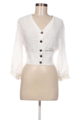 Γυναικείο πουκάμισο Bershka, Μέγεθος XS, Χρώμα Εκρού, Τιμή 15,46 €