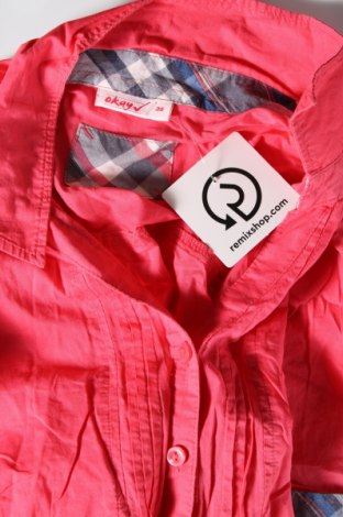 Γυναικείο πουκάμισο Okay, Μέγεθος S, Χρώμα Ρόζ , Τιμή 2,78 €