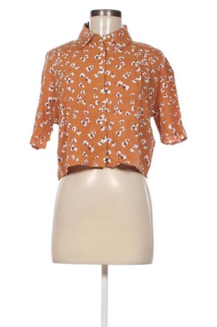 Γυναικείο πουκάμισο Pieces, Μέγεθος M, Χρώμα Καφέ, Τιμή 10,31 €
