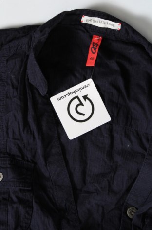 Γυναικείο πουκάμισο Q/S by S.Oliver, Μέγεθος M, Χρώμα Μπλέ, Τιμή 6,24 €