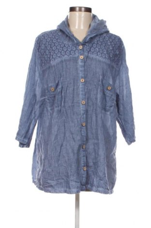 Γυναικείο πουκάμισο Ulla Popken, Μέγεθος XXL, Χρώμα Μπλέ, Τιμή 14,85 €