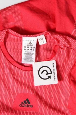 Γυναικείο t-shirt Adidas, Μέγεθος S, Χρώμα Κόκκινο, Τιμή 12,37 €