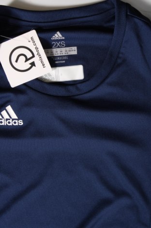 Γυναικείο t-shirt Adidas, Μέγεθος XXS, Χρώμα Μπλέ, Τιμή 20,92 €