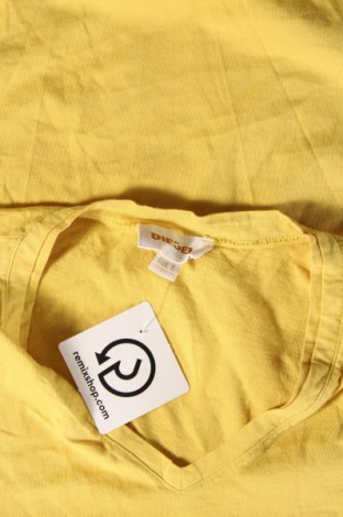 Γυναικείο t-shirt Diesel, Μέγεθος S, Χρώμα Κίτρινο, Τιμή 30,31 €