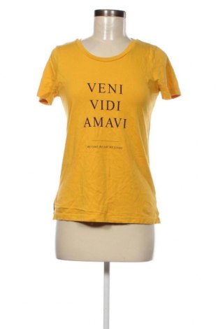 Γυναικείο t-shirt Ichi, Μέγεθος XS, Χρώμα Κίτρινο, Τιμή 5,51 €