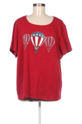 Дамска тениска Karen Scott, Размер 3XL, Цвят Червен, Цена 12,94 лв.