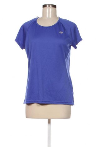 Γυναικείο t-shirt New Balance, Μέγεθος L, Χρώμα Μπλέ, Τιμή 12,00 €