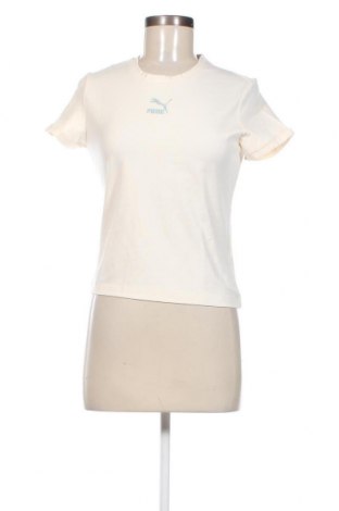 Γυναικείο t-shirt PUMA, Μέγεθος M, Χρώμα Εκρού, Τιμή 26,31 €