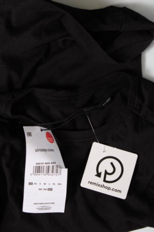 Dámske tričko Sinsay, Veľkosť XXS, Farba Čierna, Cena  11,91 €