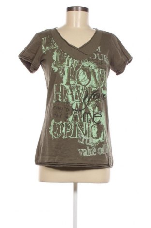 Γυναικείο t-shirt S'questo, Μέγεθος M, Χρώμα Πράσινο, Τιμή 6,67 €