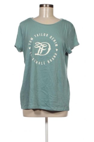 Γυναικείο t-shirt Tom Tailor, Μέγεθος XXL, Χρώμα Πράσινο, Τιμή 4,83 €