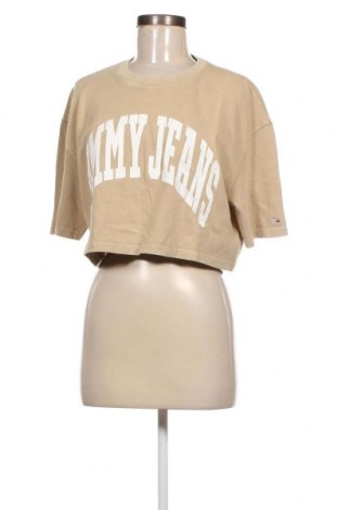 Γυναικείο t-shirt Tommy Jeans, Μέγεθος L, Χρώμα  Μπέζ, Τιμή 28,04 €