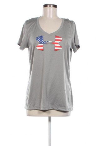 Γυναικείο t-shirt Under Armour, Μέγεθος L, Χρώμα Γκρί, Τιμή 12,37 €