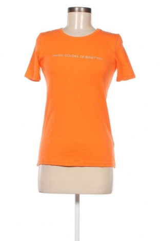 Damski T-shirt United Colors Of Benetton, Rozmiar S, Kolor Pomarańczowy, Cena 24,27 zł