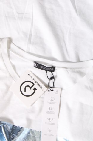 Damen T-Shirt Zara, Größe L, Farbe Weiß, Preis 10,82 €