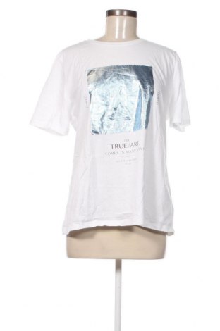 Damen T-Shirt Zara, Größe L, Farbe Weiß, Preis 10,82 €