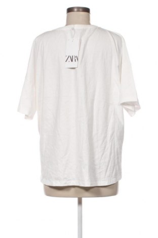 Γυναικείο t-shirt Zara, Μέγεθος L, Χρώμα Λευκό, Τιμή 12,99 €