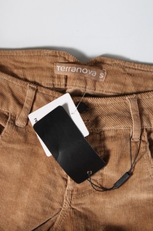 Pantaloni de velvet de femei Terranova, Mărime S, Culoare Bej, Preț 29,34 Lei