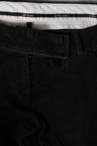 Pantaloni de velvet de femei Zara, Mărime S, Culoare Negru, Preț 51,02 Lei