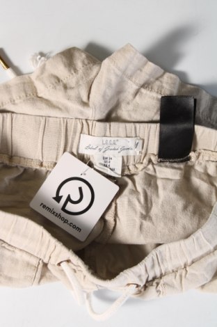 Дамски къс панталон H&M L.O.G.G., Размер XS, Цвят Бежов, Цена 19,00 лв.