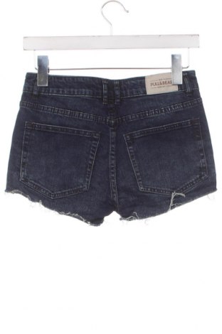 Дамски къс панталон Pull&Bear, Размер XXS, Цвят Син, Цена 19,00 лв.