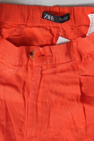Pantaloni scurți de femei Zara, Mărime XS, Culoare Portocaliu, Preț 29,60 Lei