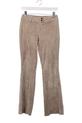 Γυναικείο παντελόνι δερμάτινο, Μέγεθος XXS, Χρώμα  Μπέζ, Τιμή 9,61 €