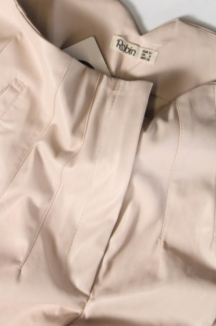 Γυναικείο παντελόνι δερμάτινο Robin, Μέγεθος S, Χρώμα  Μπέζ, Τιμή 5,12 €