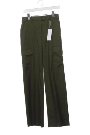 Дамски панталон Fransa, Размер XS, Цвят Зелен, Цена 22,62 лв.
