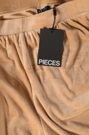 Damskie spodnie Pieces, Rozmiar S, Kolor Beżowy, Cena 143,93 zł