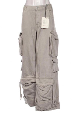 Damskie spodnie Pull&Bear, Rozmiar XL, Kolor Szary, Cena 122,61 zł