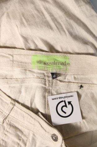 Γυναικείο παντελόνι Soulmate, Μέγεθος L, Χρώμα  Μπέζ, Τιμή 17,94 €