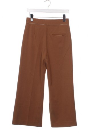 Дамски панталон Zara, Размер XS, Цвят Кафяв, Цена 20,00 лв.